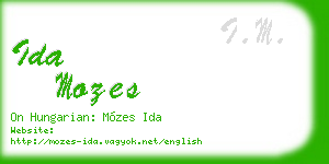 ida mozes business card